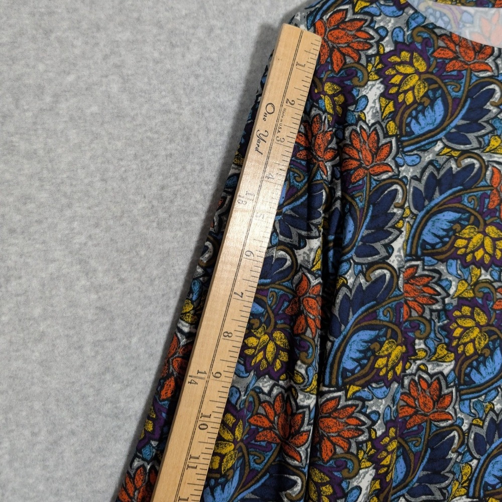 Susan Graver Floral Top Womens XL Paisley Bell‎ Sleeve Boho Colorful Office - Picture 8 of 13
